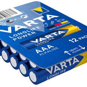 VARTA LONGLIFE POWER LR03 AAA (tip 4903)- Baterii alcaline avansate, 12 bucati