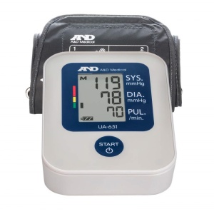 AND UA-651 - tensiometru digital de brat, alimentator 220v, 30 memorii, detector de aritmie