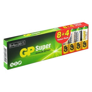 GP SUPER LR6 AA- Baterii super alcaline - pachet de 12 piese