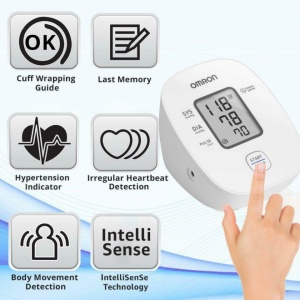 OMRON M2 BASIC (HEM-7121J-E) - tensiometru digital, automat, de brat, INTELLISENSE, cu adaptor de priza inclus