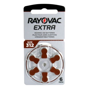 Rayovac Extra 312- Baterii pentru aparate auditive, 6 bucati