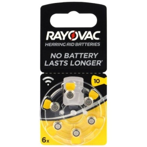 Rayovac 10- Baterii pentru aparate auditive, 6 bucati