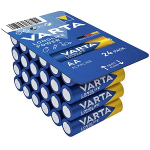VARTA LONGLIFE POWER LR6 AA (tip 4906)- Baterii alcaline avansate, 24 bucati