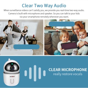 SECTEC ST-891-2M-AI Camera WIFI, 1080P, 2MP, Pan/Tilt, stocare in cloud / TF, microfon