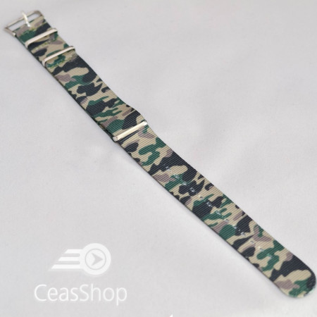 Curea NATO camuflaj verde 18mm - 36796