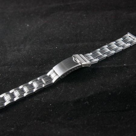 Bratara metalica reglabila argintie capete drepte 18 si 20mm - 31014