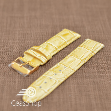 Curea piele captusita bej 14mm - 19632