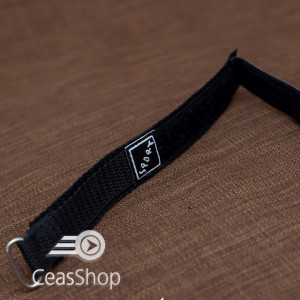 Curea din tesatura de nylon neagra sport cu arici 18mm - 37023