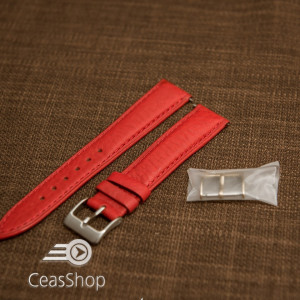 Curea buffalo rosie piele vitel captușită pe jumătate 22mm - 42823