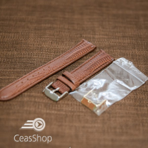 Curea maro piele vitel model soparla captusita 18mm - 35977