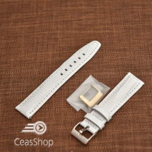 Curea model soparla captusita pe jumătate albă 12mm - 45824