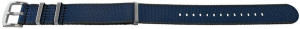 Curea NATO albastră inchis cu margine gri 18mm - 54075