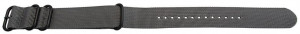 Curea NATO gri 20mm cu 4 catarame zulu negre -49863