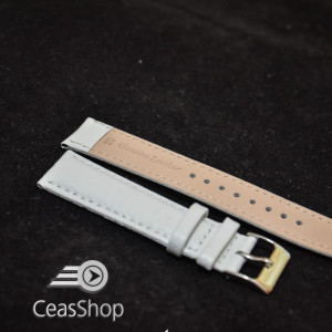 Curea piele buffalo captusita alba 20 mm - 34849
