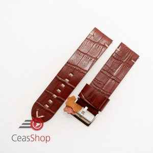 Curea piele maro roșcat model crocodil vintage QR 20mm - 4030820