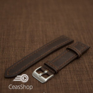 Curea piele maron inchis 24mm - 42211