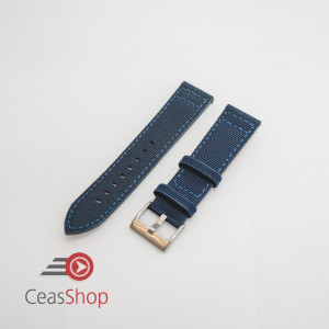 Curea piele tip Kevlar albastra 20mm - 4160520