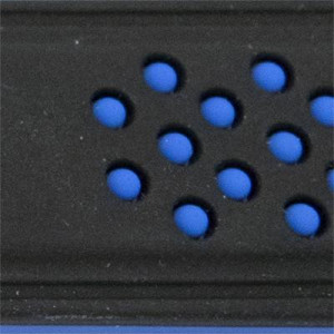 Curea silicon doua culori negru cu albastru, telescop QR, 24mm -62003