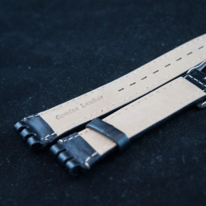 Curea tip SWATCH 19 mm neagra - 34008