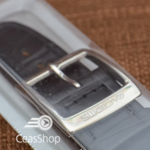 Curea tip SWATCH 19 mm neagra