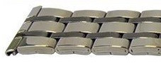 Bratara metalica argintie cu negru 20mm - 38890