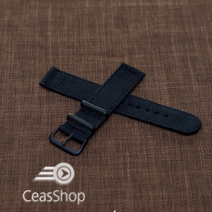Curea din tesatura de nylon neagra 18mm - 40022