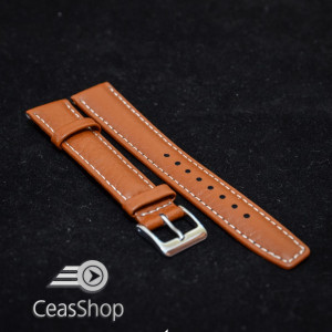 Curea piele buffalo captusita maro deschis 20 mm - 34846