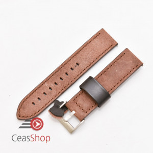 Curea piele maro inchis vintage QR 20mm - 3990220