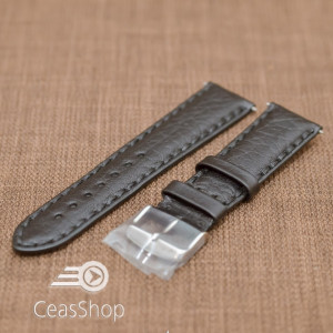 Curea piele Napoli captusita neagra 22mm - 19714