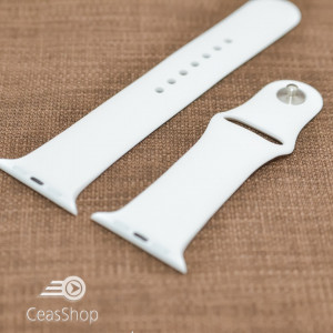 Curea silicon albă iWatch - 38mm