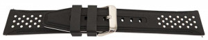Curea silicon doua culori negru cu alb, telescop QR, 22mm -60727