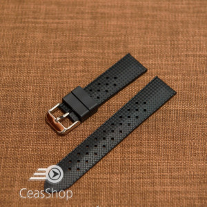 Curea silicon neagră model Rolex Tropic 22mm -47044