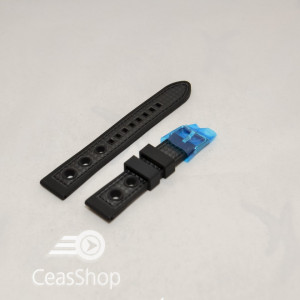 Curea silicon sport GRAND PRIX neagra cusaturi negre 20mm - 38130