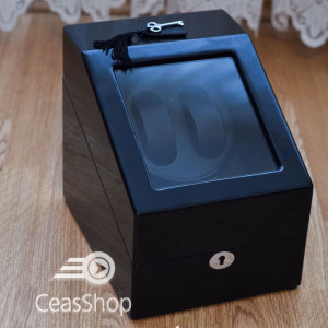 Watch winder pentru doua ceasuri si trei locuri pentru ceasuri