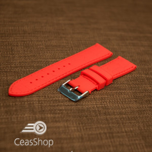 Curea silicon model crocodil roșie 18mm - 45915