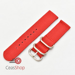Curea din tesatura de nylon roșie catarame zulu 18mm - 4080618