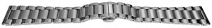 Bratara argintie deployant capat drept 22mm - 57140