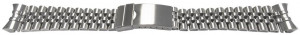 Bratara metalica plina argintie model Rolex capete curbate 20mm - 51350