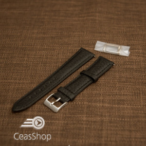 Curea buffalo neagră piele vitel captușită pe jumătate 19mm - 42828