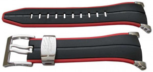 Curea cauciuc originala Seiko Honda Racing neagră - 22mm