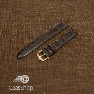 Curea crocodil maro inchis fara cusatura XL 22mm - 38730