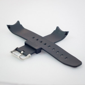 Curea din poliuretan curbata neagra 22mm - 35991