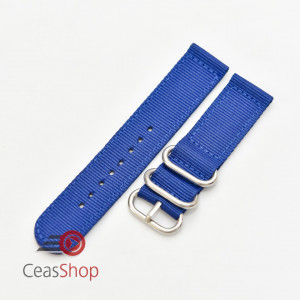 Curea din tesatura de nylon albastră catarame zulu 18mm - 4080518
