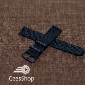 Curea din tesatura de nylon neagra 18mm - 40022