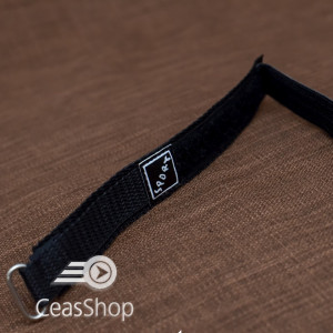 Curea din tesatura de nylon neagra sport cu arici 20mm - 37024
