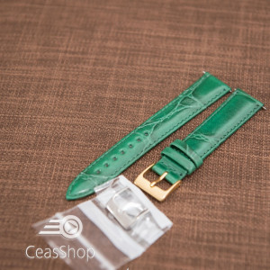 Curea model crocodil captusita verde finisaj lucios 20mm - 46377