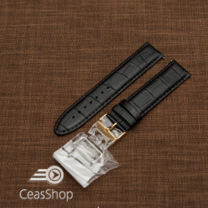 Curea piele captusita neagră 22mm - XL - 46296