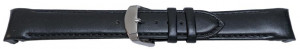 Curea piele lina capat curbat neagra 24mm - 58003