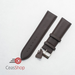 Curea piele vitel maro inchis mată 12mm - 7020212