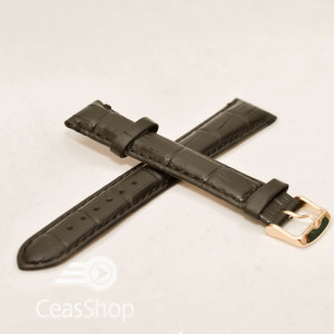 Curea piele vitel neagra cu catarama aurie XXL 18mm - 37204